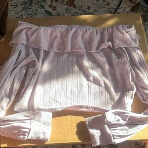 Fashion Nova Off-Shoulder Lilac Blouse L/XL